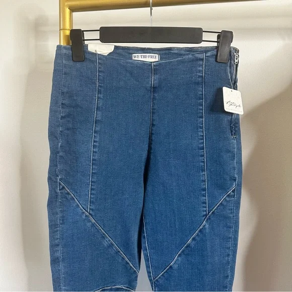 NWT Free People Bella Moto Mid Rise Skinny Jeans - Picture 4 of 9